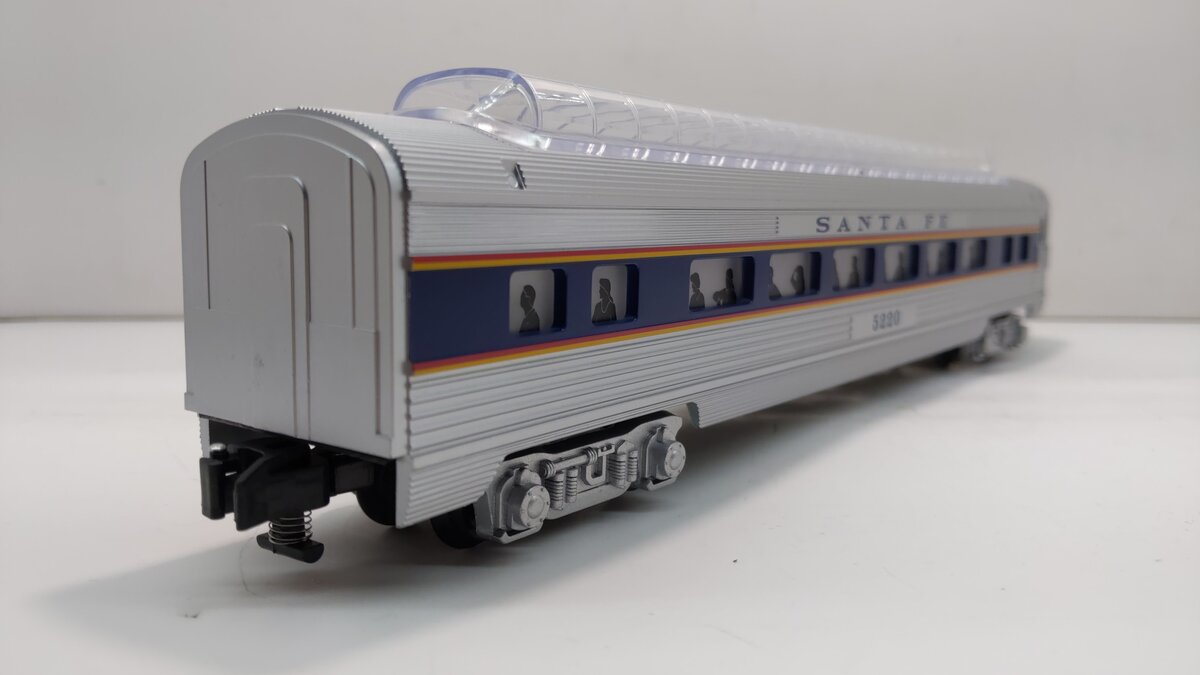 American Flyer 6-49940 S Scale Santa Fe Full Vista Dome Passenger Car LN/Box