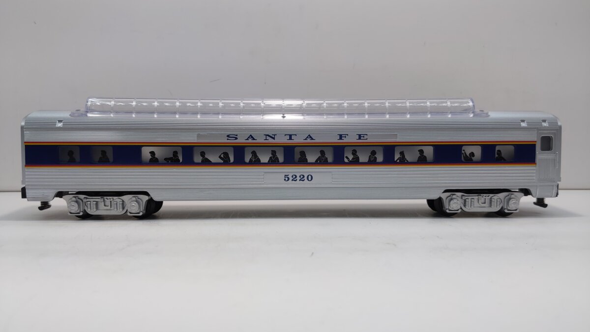 American Flyer 6-49940 S Scale Santa Fe Full Vista Dome Passenger Car
