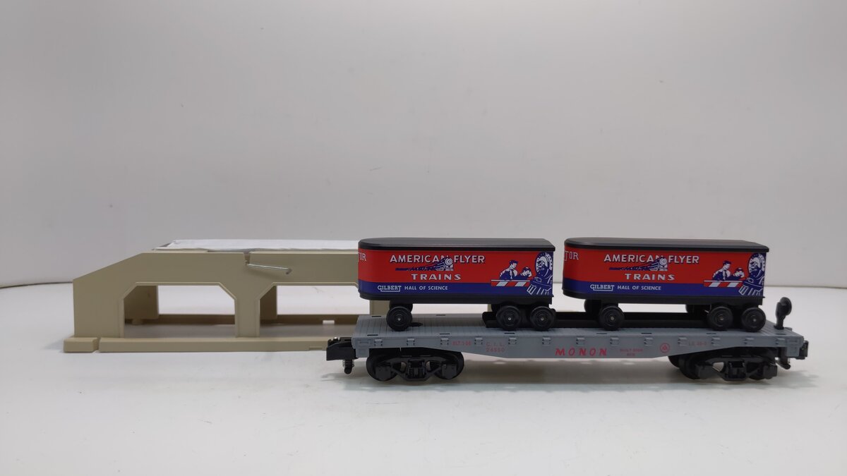 American Flyer 6-49818 S Scale Monon Piggyback Unloader and Flatcar LN/Box
