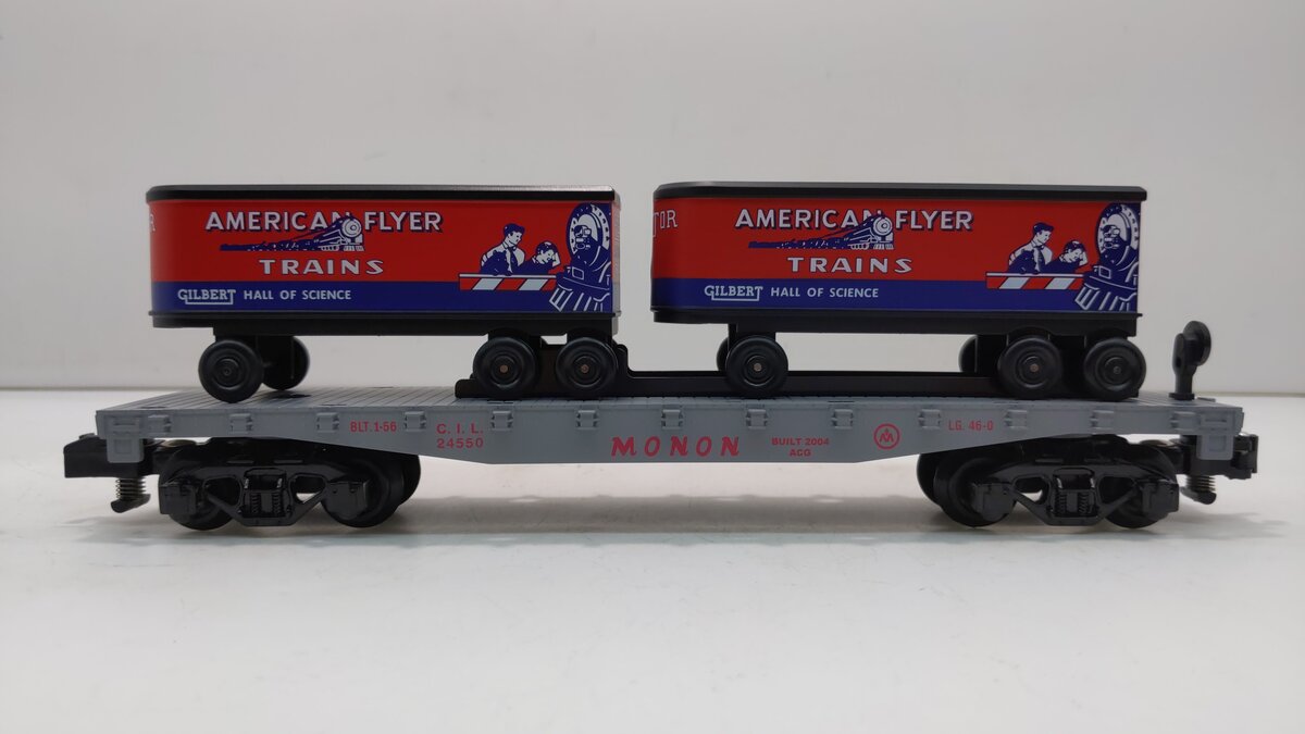 American Flyer 6-49818 S Scale Monon Piggyback Unloader and Flatcar LN/Box