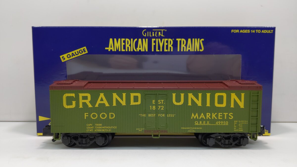 American Flyer 6-49950 S Grand Union Food Market Wood-Sided Reefer #49953 LN/Box
