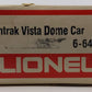 Lionel 6-6412 O Gauge Amtrak Vista Dome Passenger Car LN/Box