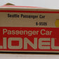Lionel 6-9505 O Gauge Milwaukee Road "City of Seattle" Passenger Car LN/Box