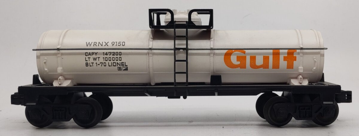 Lionel 6-9150 O Gauge Gulf Single Dome Tank Car #9150 NIB