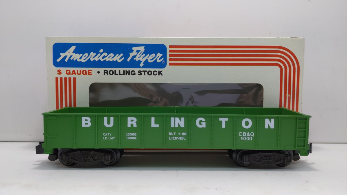 American Flyer 4-9300 S Gauge Burlington Northern Gondola #9300 LN/Box