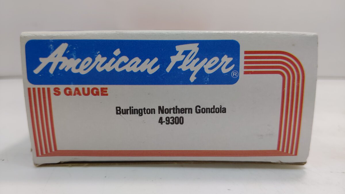 American Flyer 4-9300 S Gauge Burlington Northern Gondola #9300 EX/Box