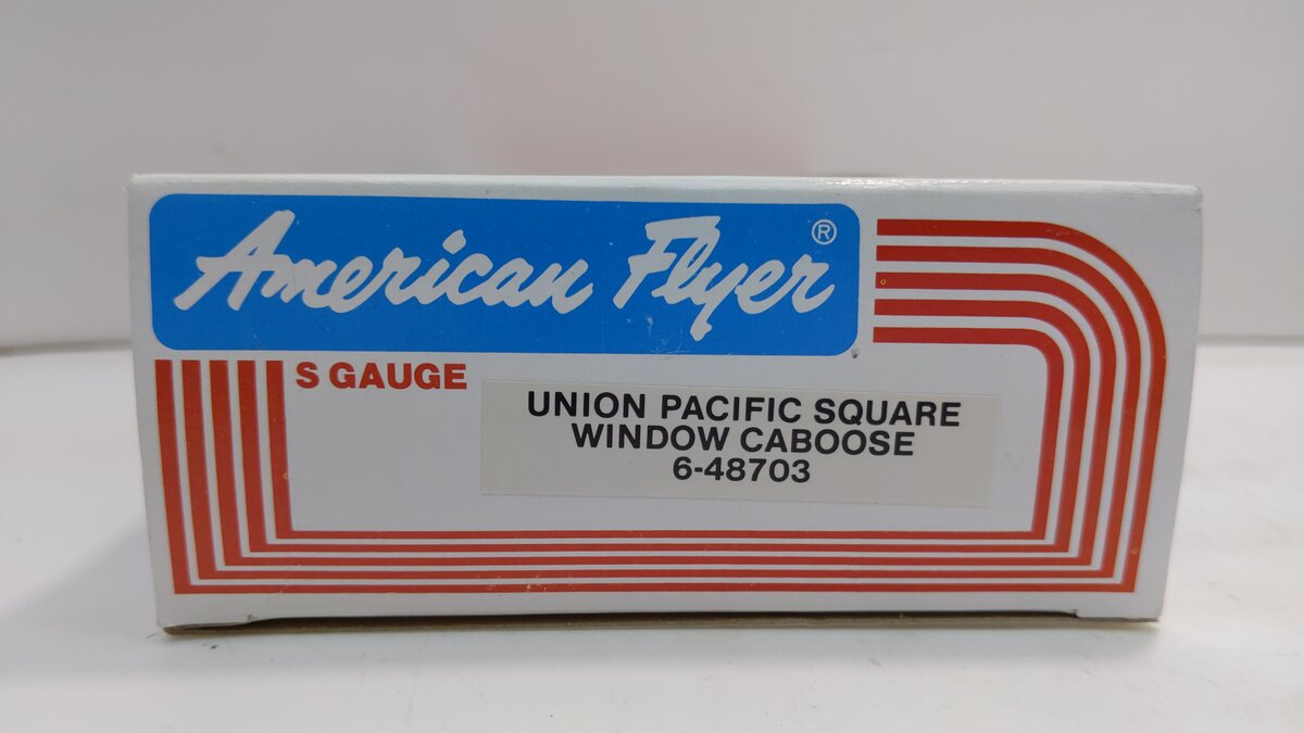 American Flyer 6-48703 S Gauge Union Pacific Square Window Illuminated Caboose LN/Box