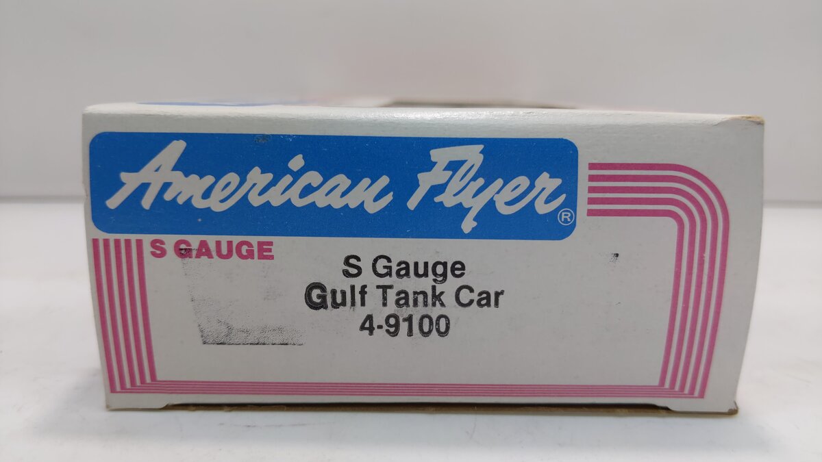 American Flyer 4-9100 S Gauge Gulf Single Dome Tank Car #9100 EX/Box