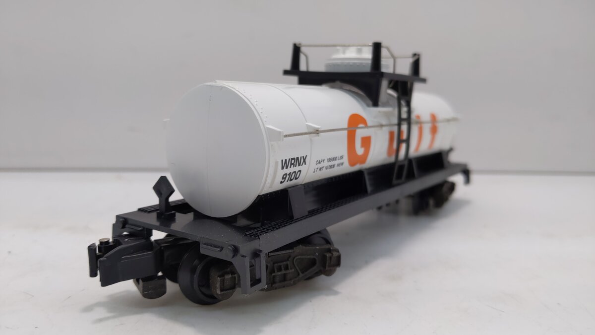 American Flyer 4-9100 S Gauge Gulf Single Dome Tank Car #9100 EX/Box