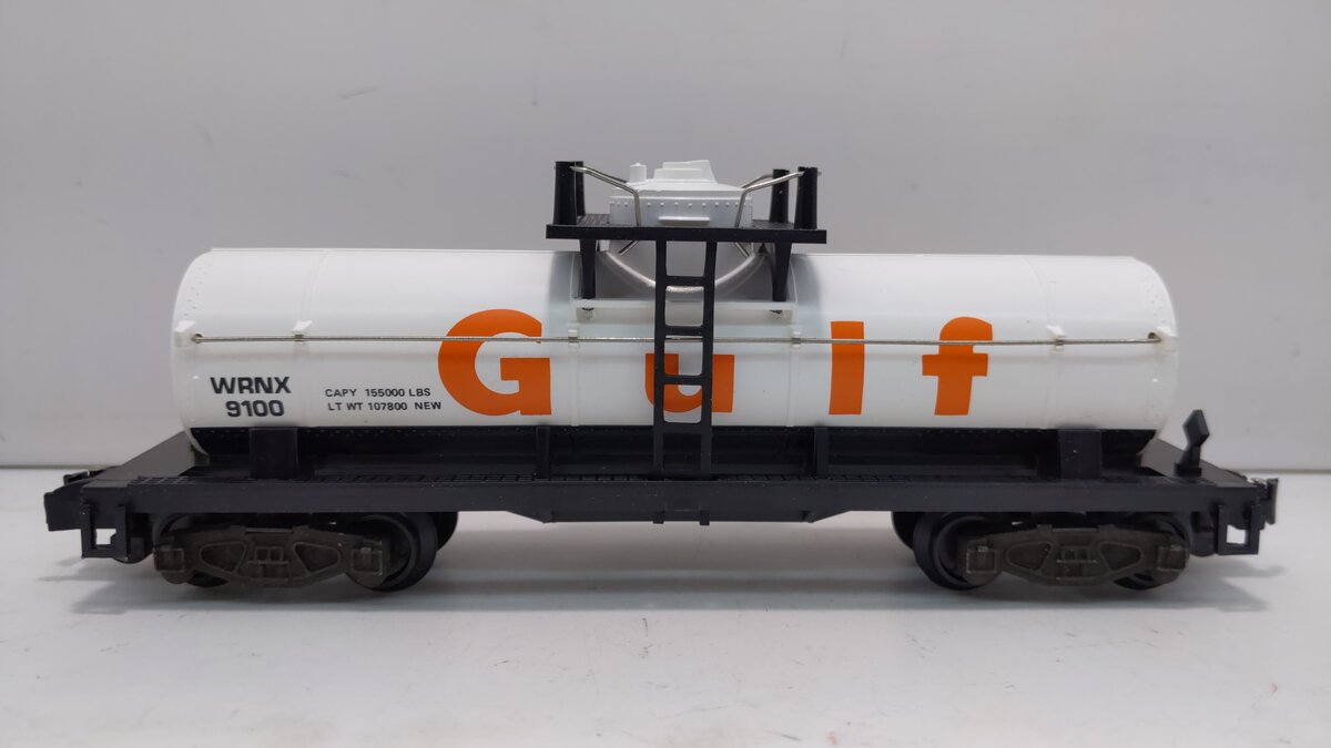American Flyer 4-9100 S Gauge Gulf Single Dome Tank Car #9100 EX/Box