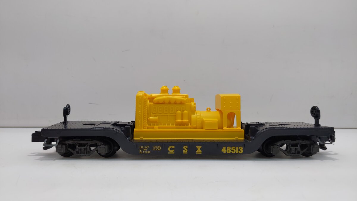 American Flyer 6-48513 S Gauge CSX Flatcar w/ Generator LN/Box