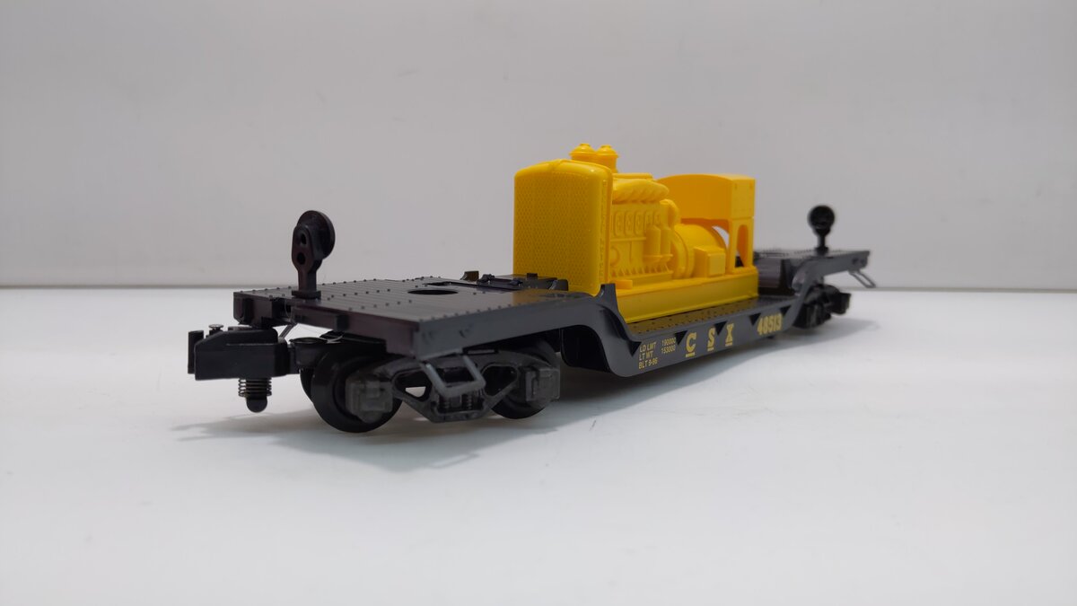 American Flyer 6-48513 S Gauge CSX Flatcar w/ Generator LN/Box