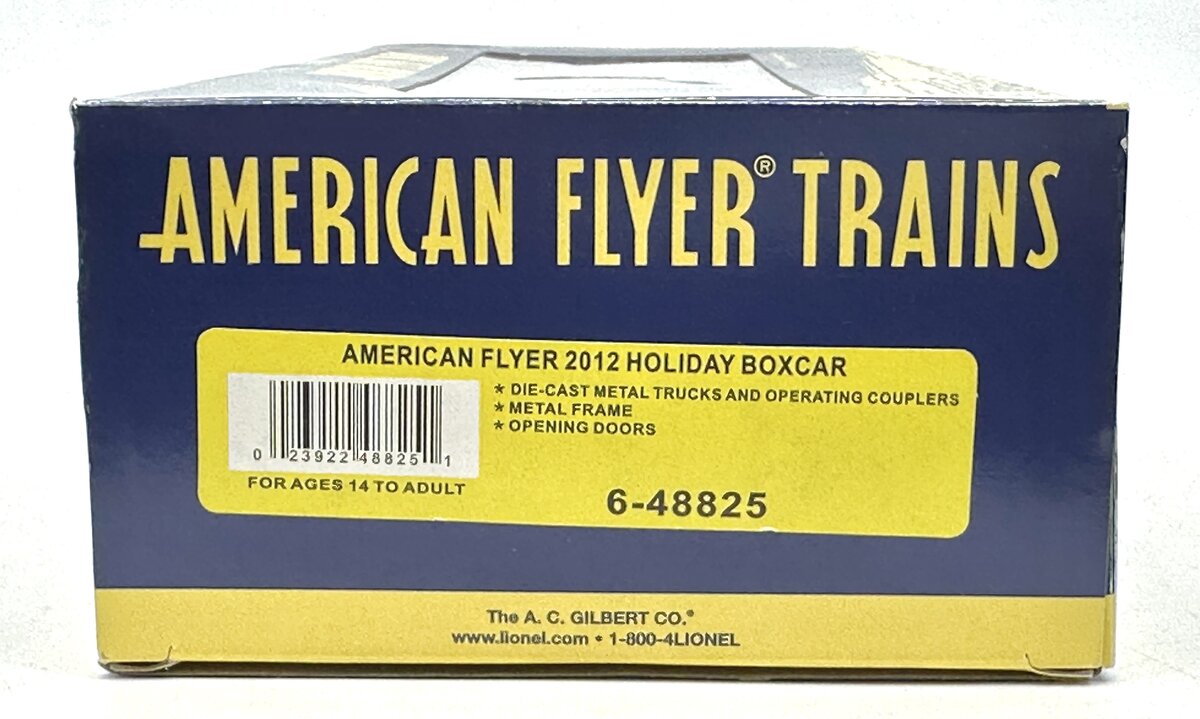 American Flyer 6-48825 S Gauge American Flyer 2012 Holiday Boxcar NIB