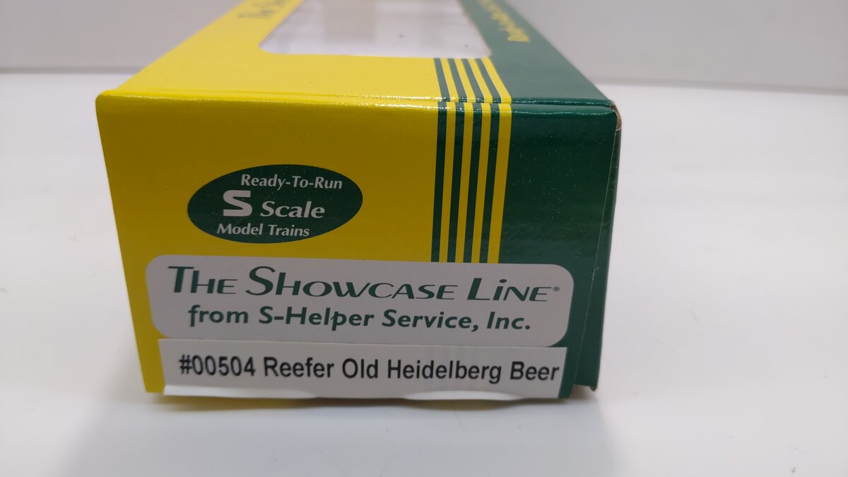 S-Helper 00504 S Gauge Old Heidelberg Beer 40' Wooden Billboard Reefer #90158 LN/Box