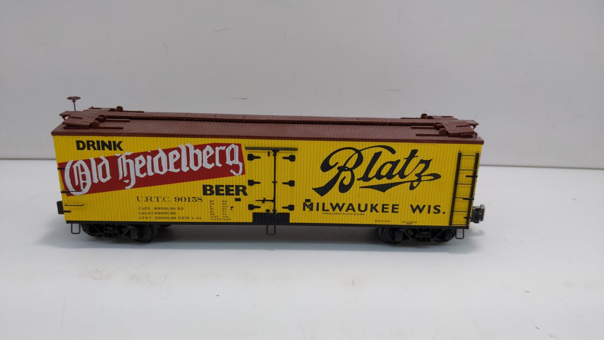 S-Helper 00504 S Gauge Old Heidelberg Beer 40' Wooden Billboard Reefer #90158 LN/Box