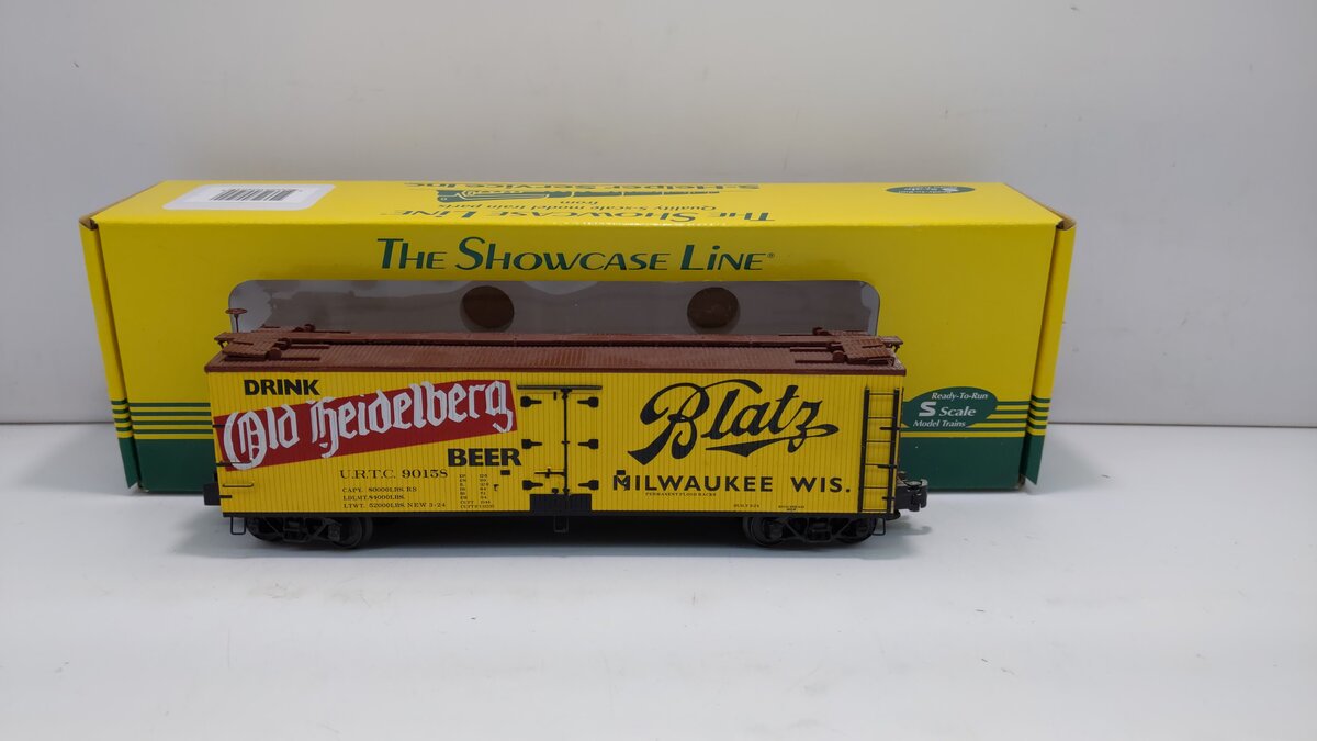 S-Helper 00504 S Gauge Old Heidelberg Beer 40' Wooden Billboard Reefer #90158 LN/Box