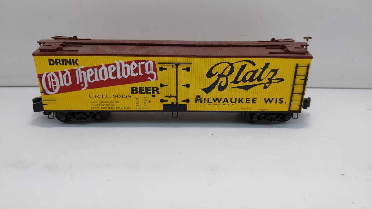 S-Helper 00504 S Gauge Old Heidelberg Beer 40' Wooden Billboard Reefer #90158 LN/Box