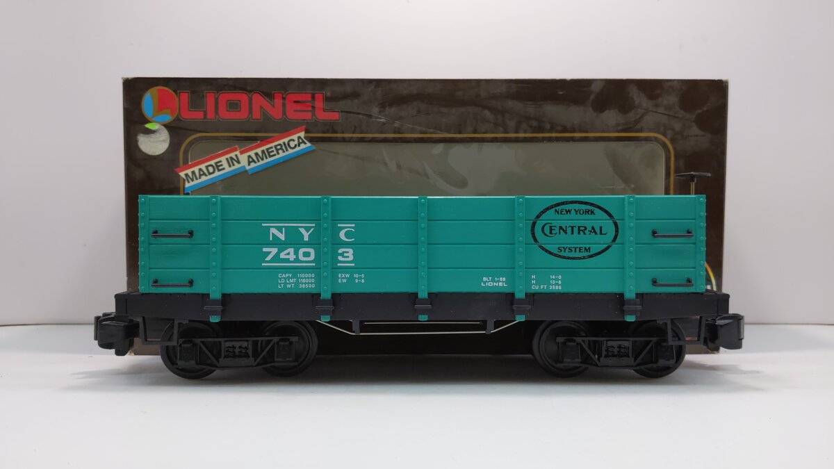 Lionel 8-87403 G Scale New York Central Gondola #7403 NIB