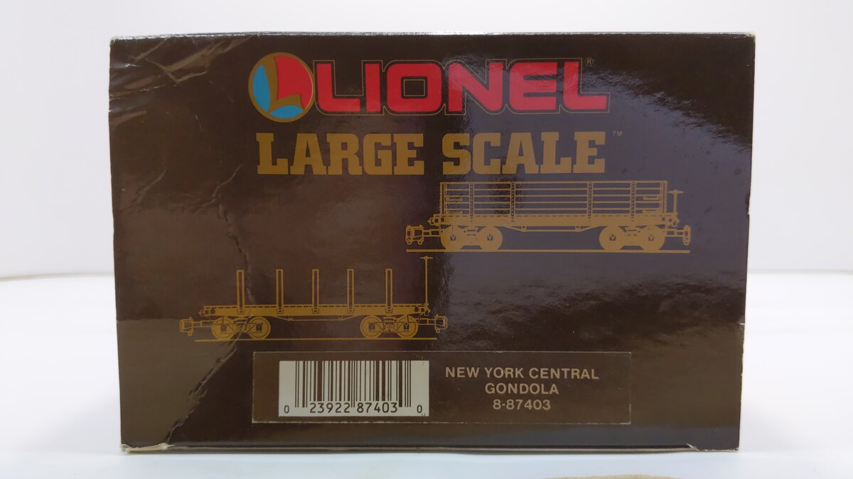 Lionel 8-87403 G Scale New York Central Gondola #7403 NIB