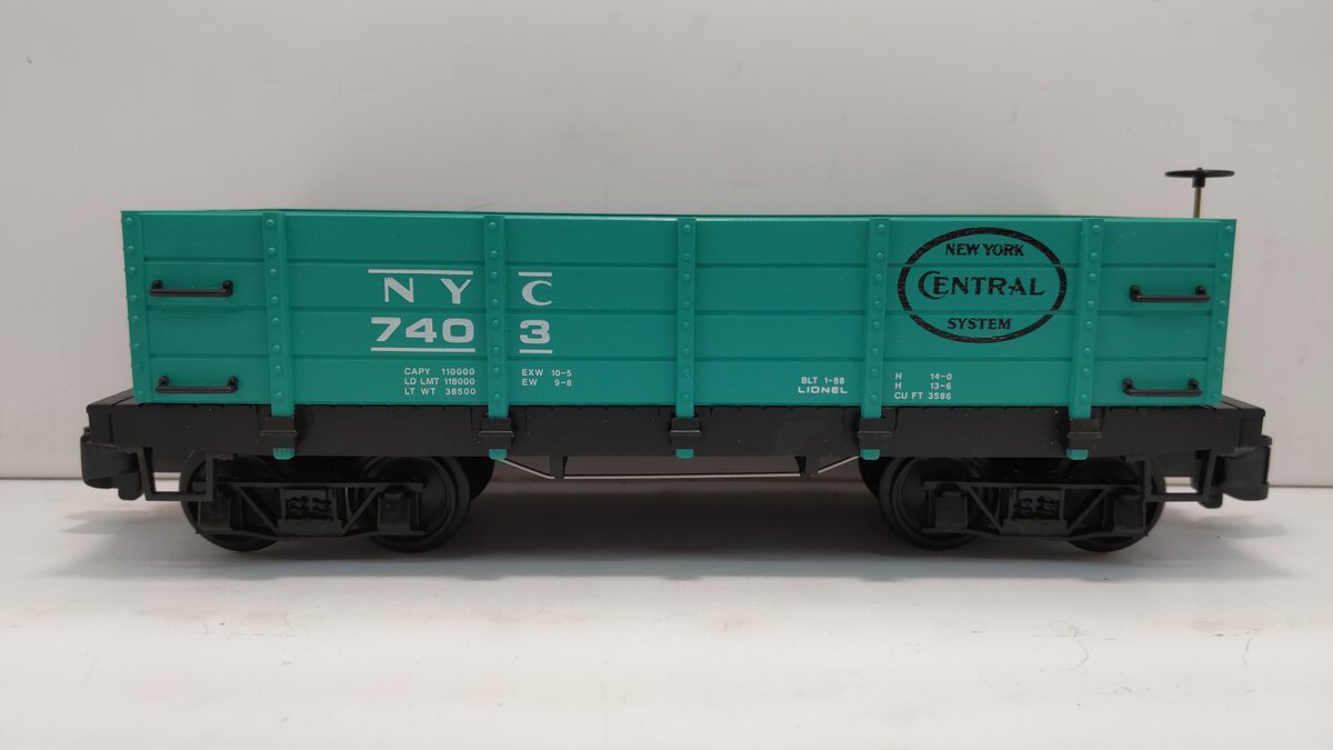 Lionel 8-87403 G Scale New York Central Gondola #7403 NIB