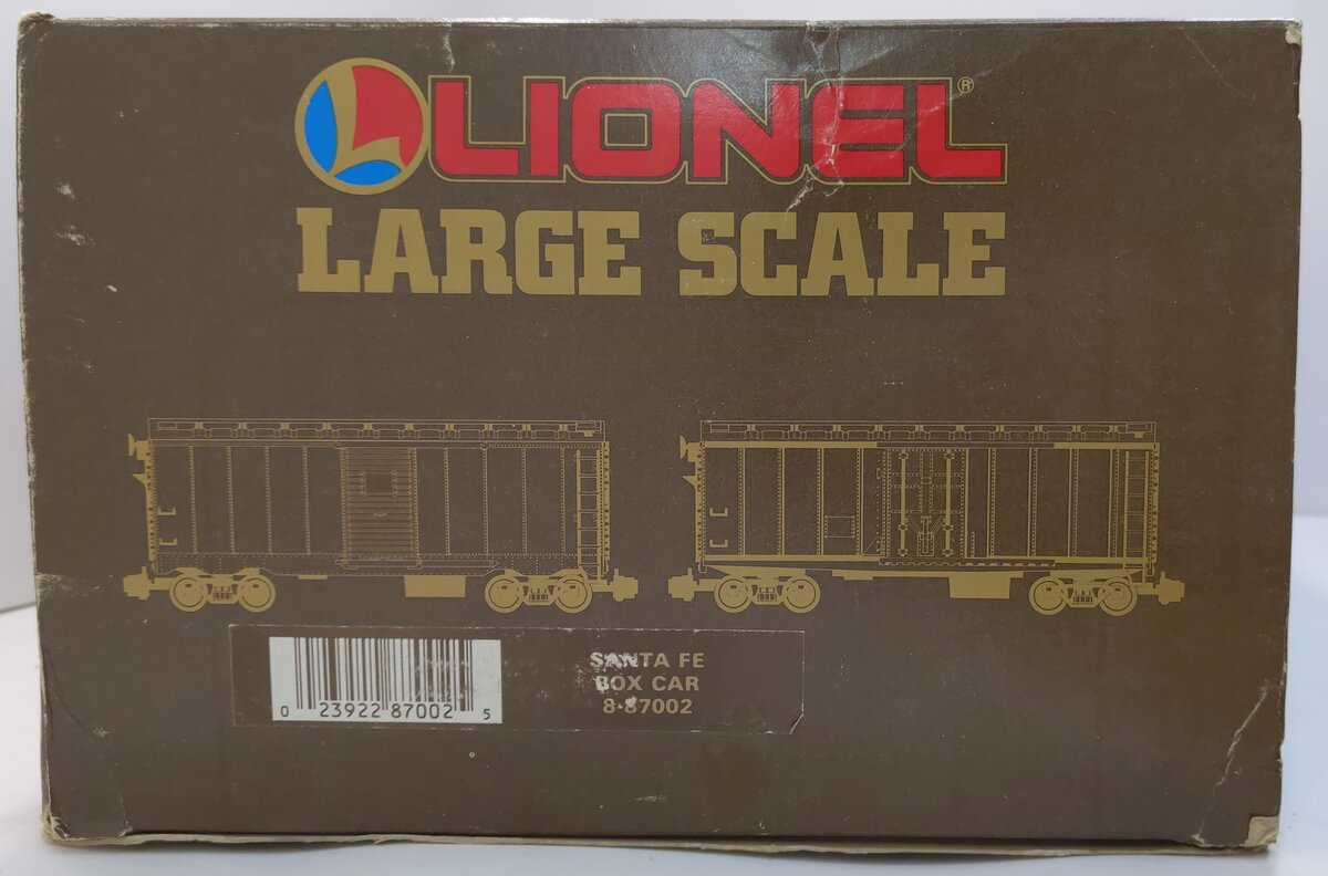 Lionel 8-87002 G Scale Santa Fe Boxcar VG/Box
