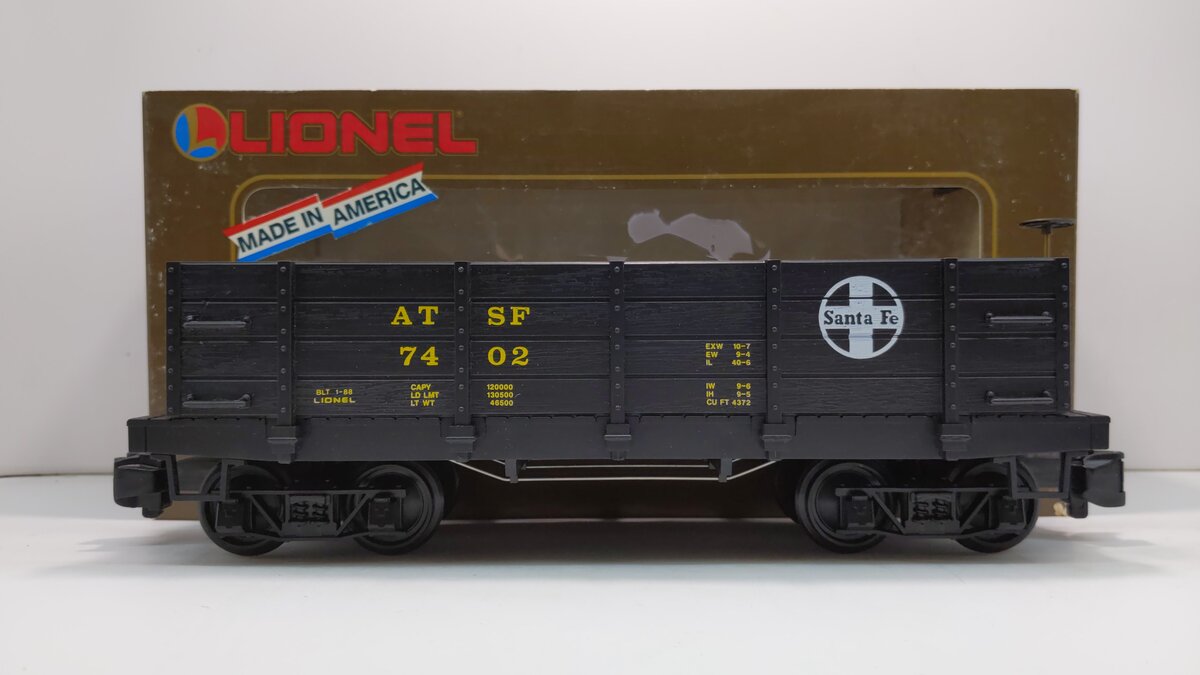 Lionel 8-87402 G Scale AT&SF Gondola #7402 LN/Box