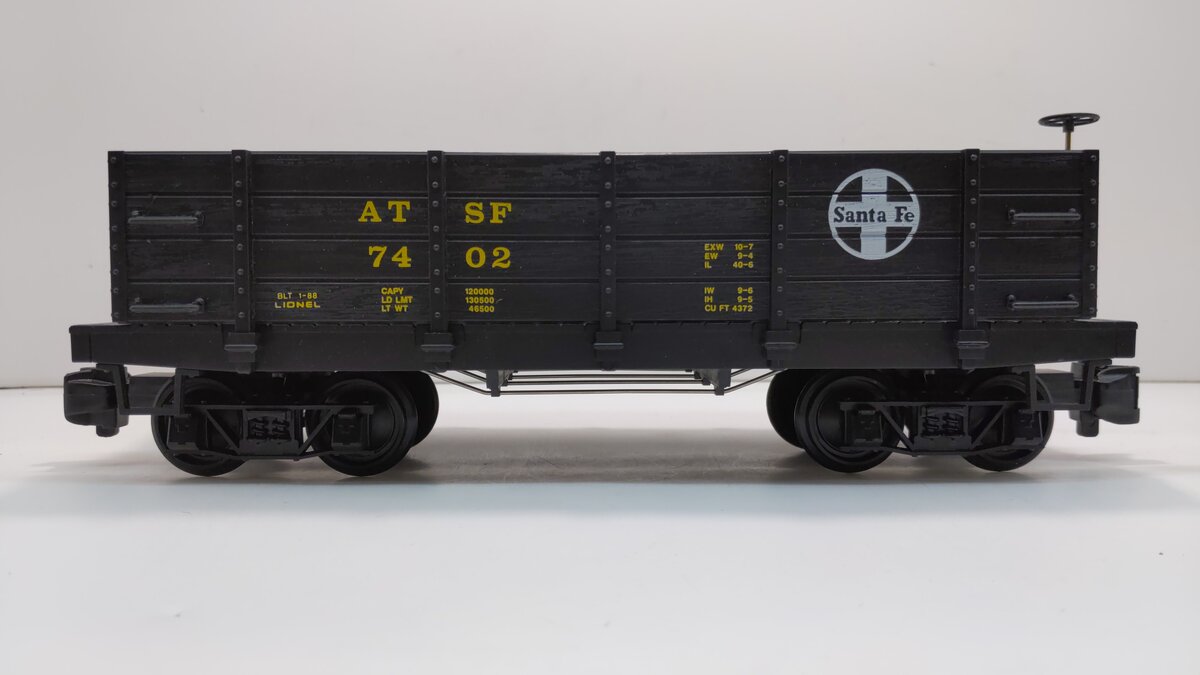 Lionel 8-87402 G Scale AT&SF Gondola #7402 LN/Box
