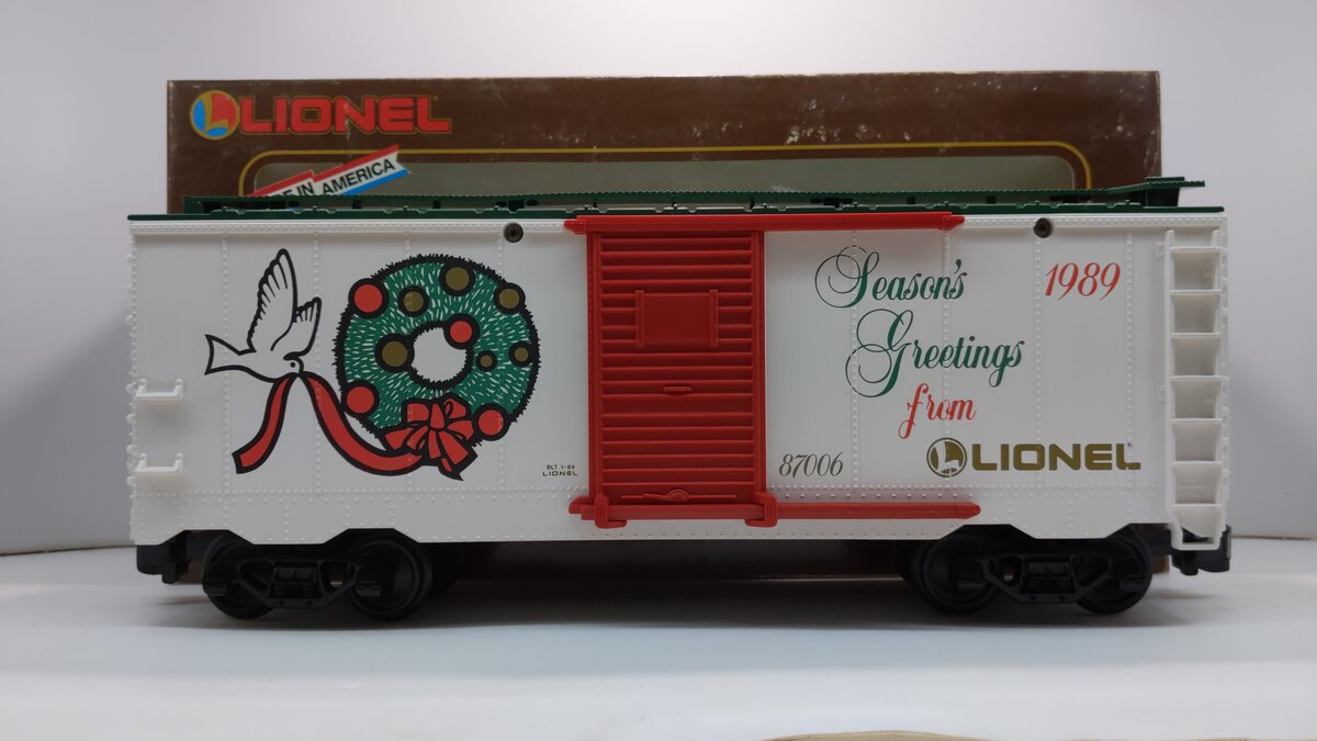 Lionel 8-87006 G Scale 1989 Christmas Boxcar LN/Box