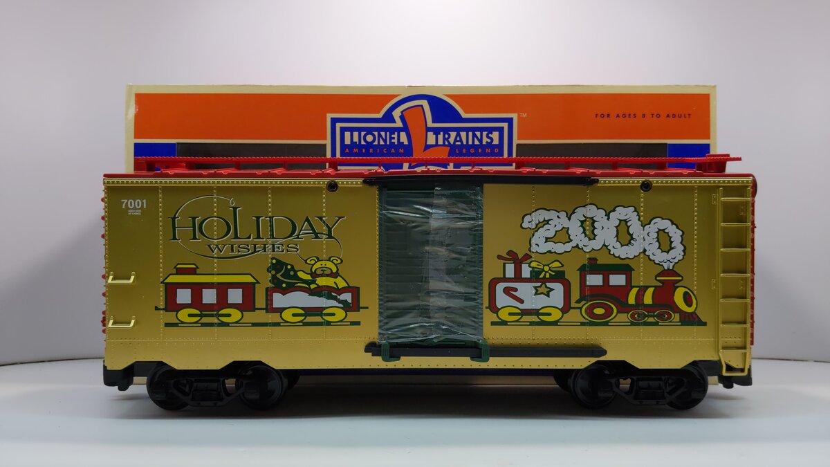 Lionel 8-87018 G Scale 2000 Christmas Boxcar #7001 NIB