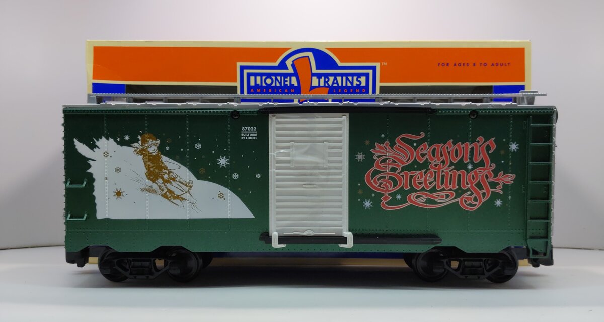 Lionel 8-87022 G Scale 2001 Christmas Boxcar NIB