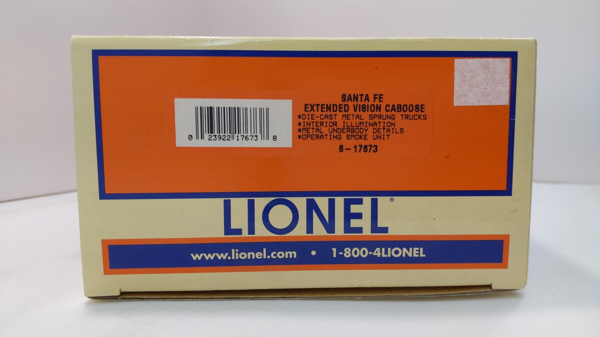 Lionel 6-17673 O Gauge Santa Fe Extended Vision Caboose LN/Box