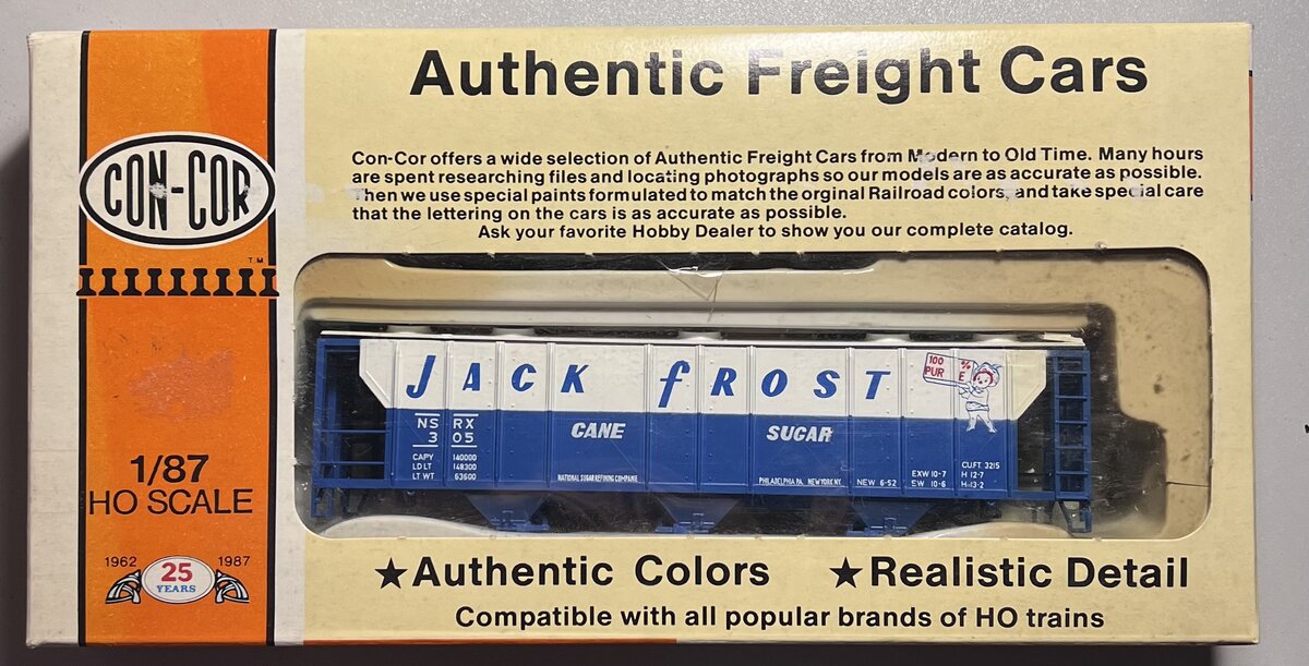 Con-Cor 0001-009523 HO Scale Jack Frost PS2 Covered Hopper Kit #305