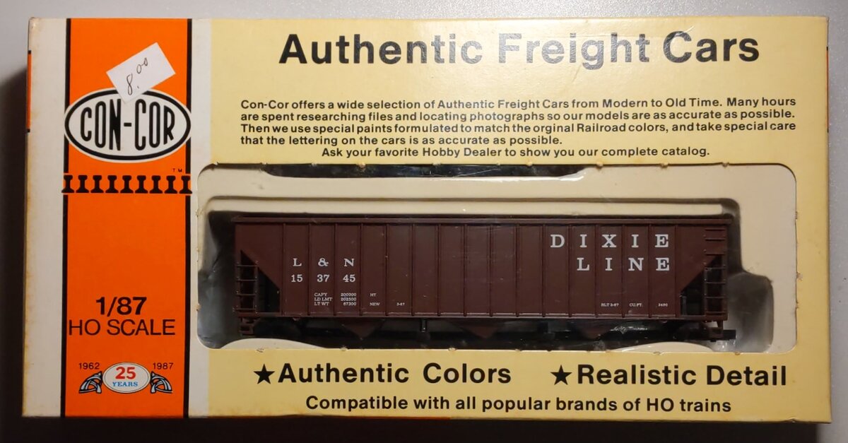 Con-Cor 0001-009359 HO Louisville & Nashville 100 Ton Coal Hopper Kit #153745