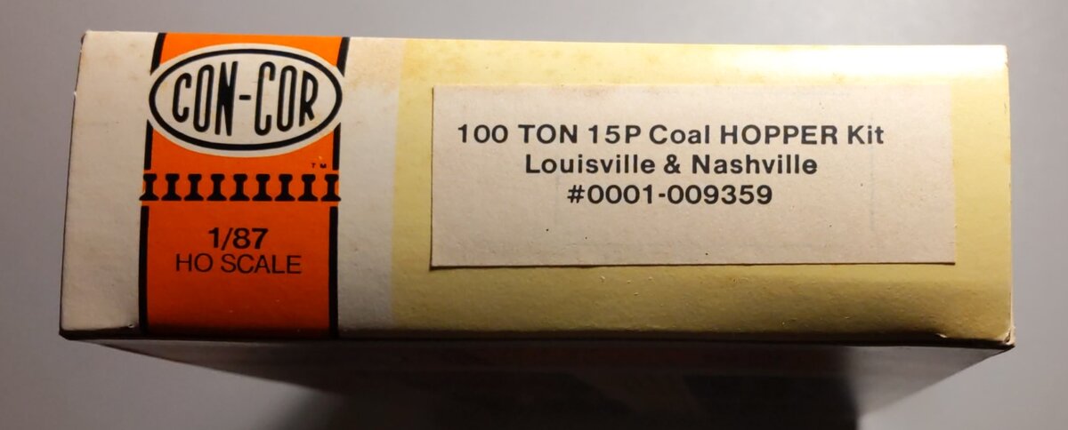 Con-Cor 0001-009359 HO Louisville & Nashville 100 Ton Coal Hopper Kit #153745