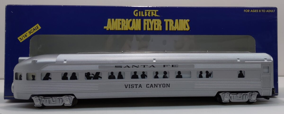 American Flyer 6-48947 S Gauge Santa Fe Streamlined Vista Canyon Observation Car LN/Box