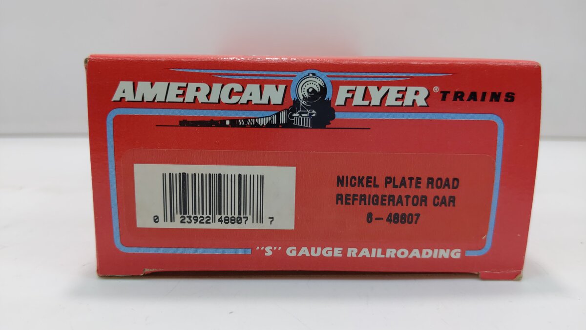 American Flyer 6-48807 S Scale Nickel Plate Road Refrigerator Car #48807 LN/Box