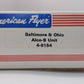 American Flyer 4-8154 S B&O Alco B Unit Non-Powered Diesel Locomotive LN/Box