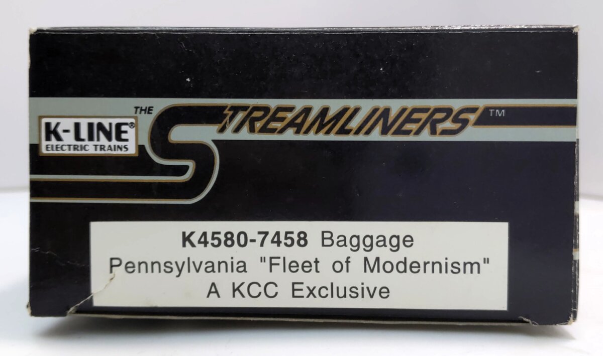 K-Line K4580-7458 O PRR "Fleet of Modernism" 12.5" Streamliner Baggage Car #7458 LN/Box