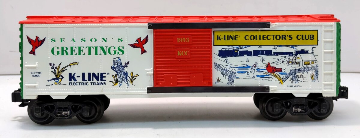 K-Line K90004 O Gauge K-Line Collector's Club 1993 Christmas Boxcar LN/Box