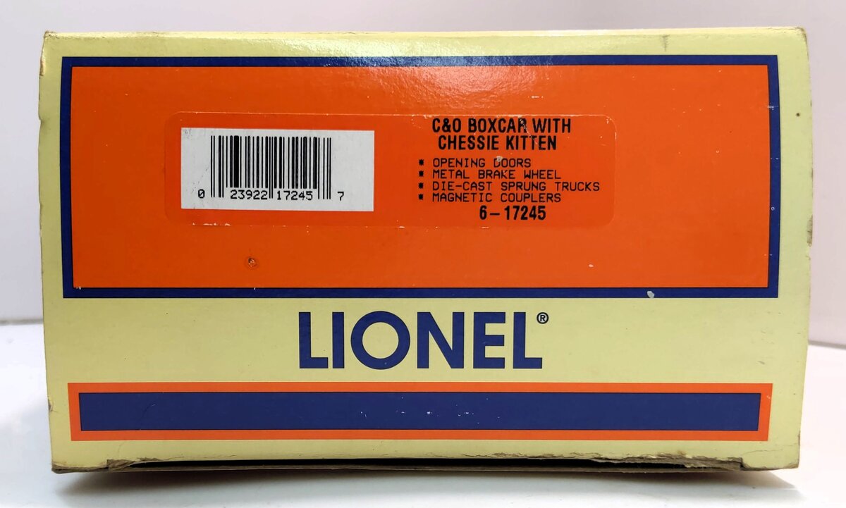 Lionel 6-17245 O Gauge C&O Boxcar w/Chessie Kitten #495119 EX/Box