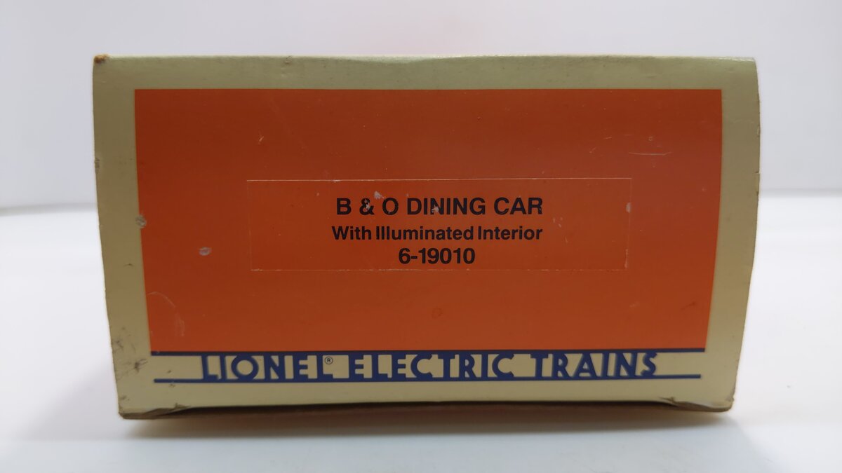 Lionel 6-19010 O Gauge Baltimore & Ohio Dining Car LN/Box