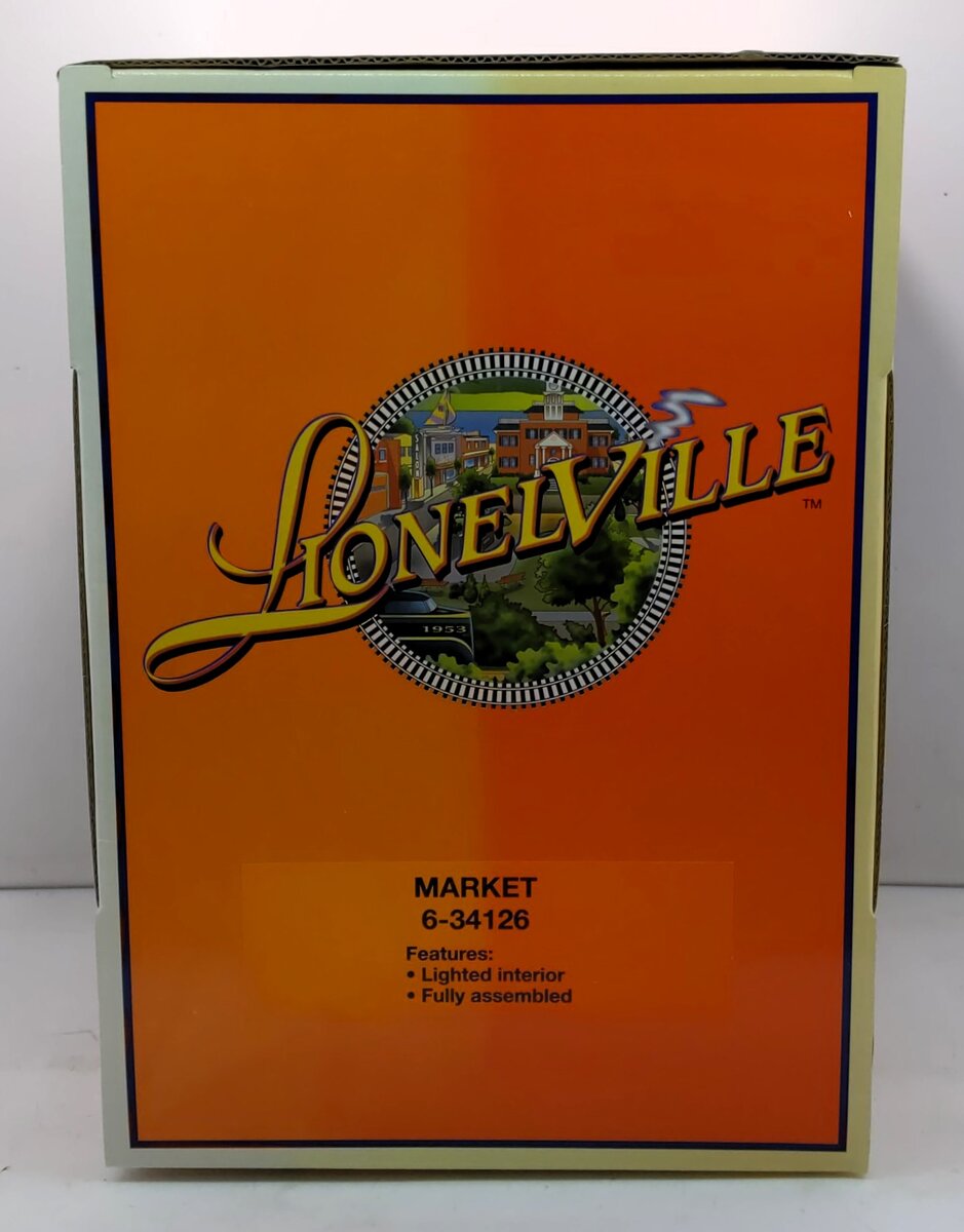 Lionel 6-34126 O Assembled Main Street Market Building LN/Box