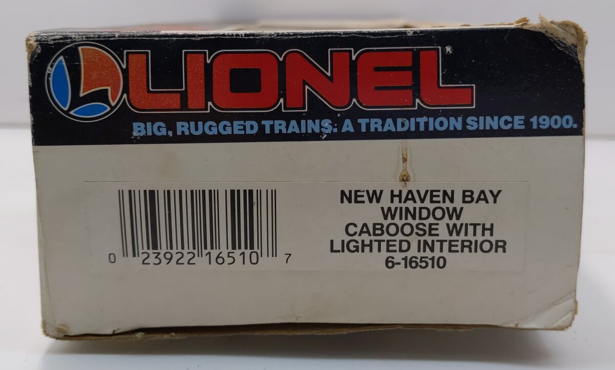 Lionel 6-16510 O New Haven Bay Window Caboose with Lighted Interior #16510 LN/Box