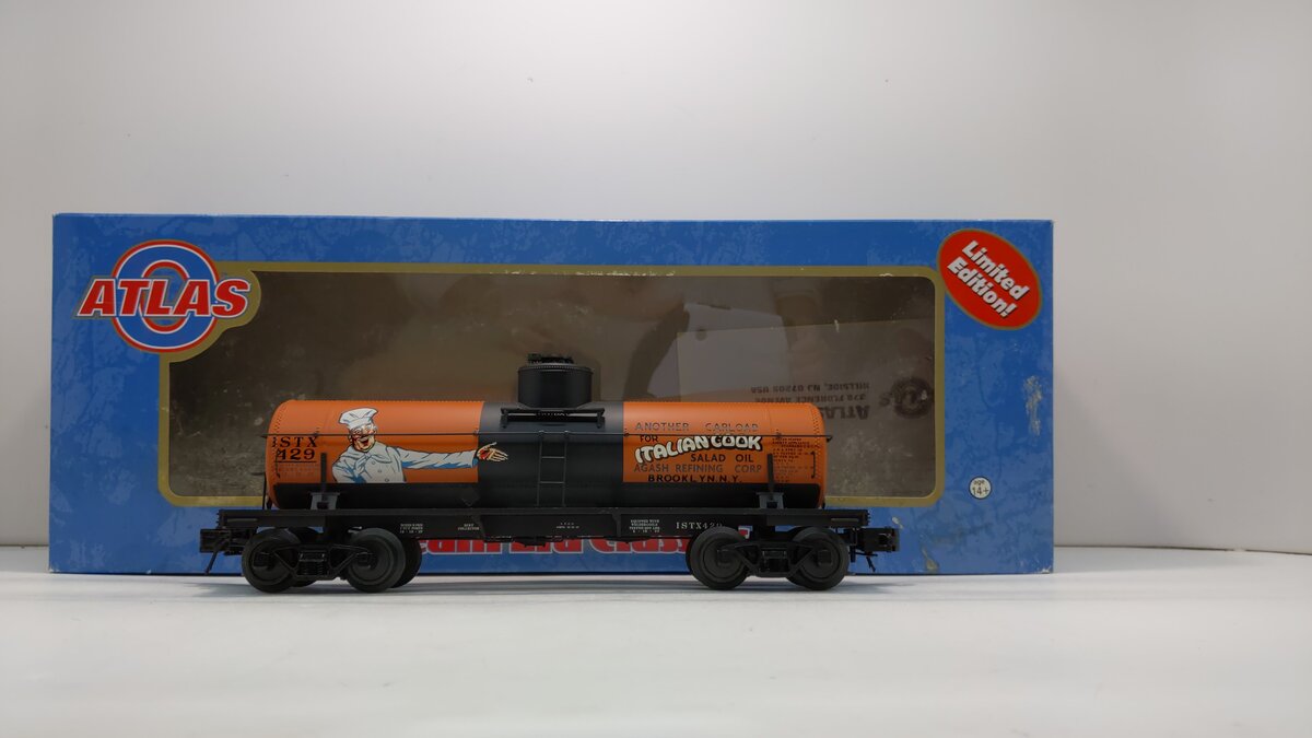Atlas 8641 O Gauge Italian Cook 8,000 Gallon Tank Car #429 - 3-Rail