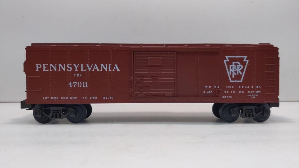 MTH 20-7400 O Gauge Pennsylvania Boxcar #47011 LN/Box