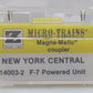 Micro-Trains 14003-2 Z New York Central F-7 Diesel Locomotive #3505 LN/Box