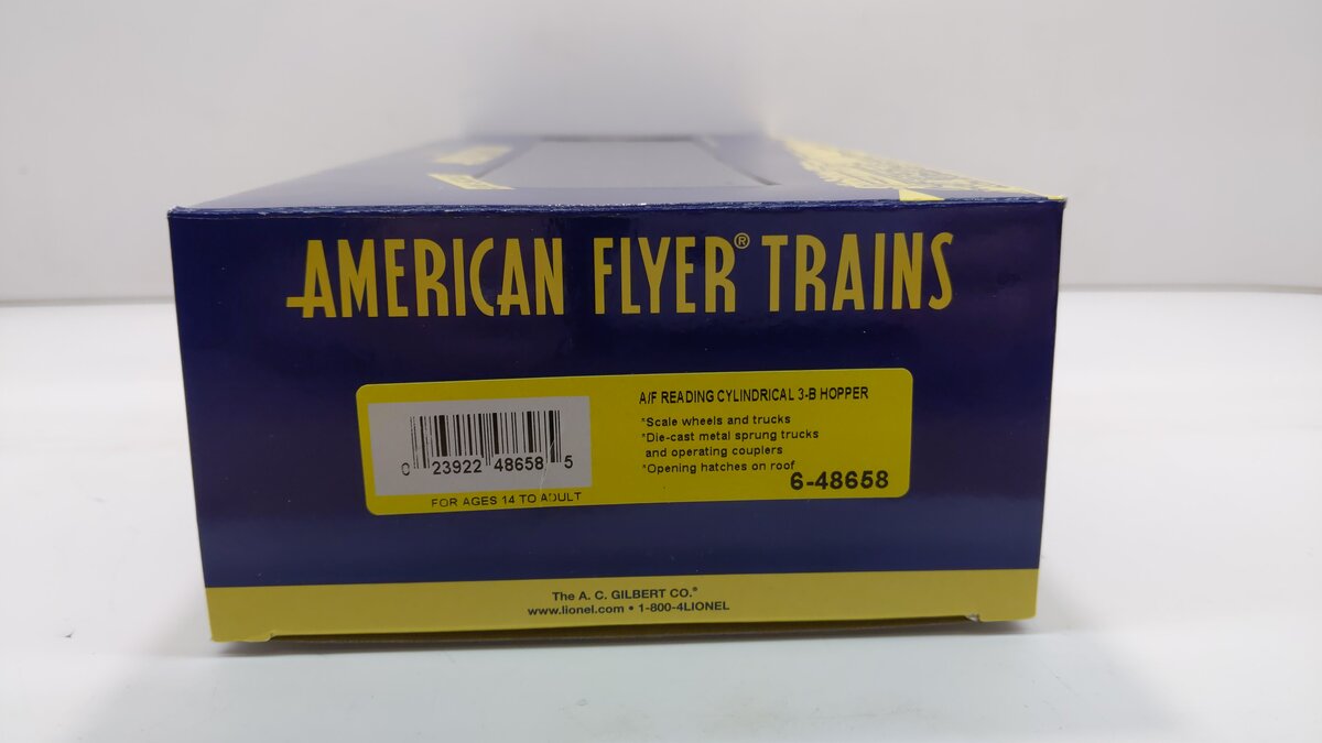 American Flyer 6-48658 S Reading NS Heritage Cylindrical Hopper Car #10867