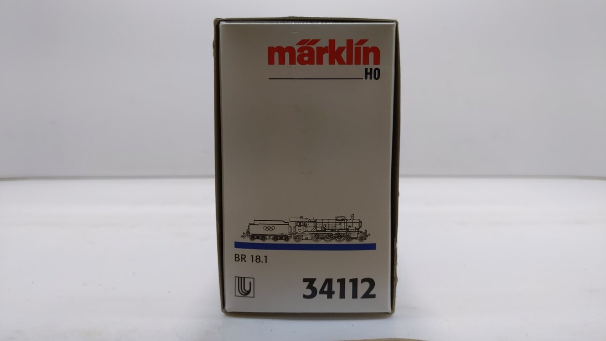 Marklin 34112 HO Scale DB BR 18.1 Jet Express 4-6-2 Steam Loco & Tender #18-137 LN/Box
