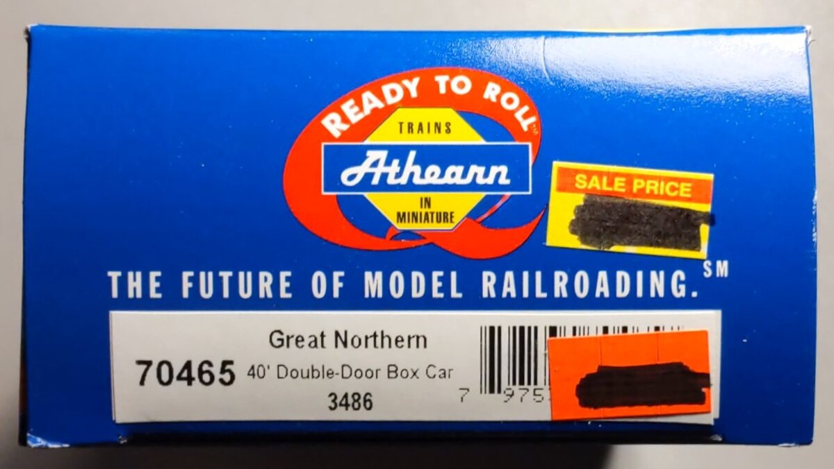 Athearn 70465 HO Scale Great Northern 40' Double Door Boxcar #3486