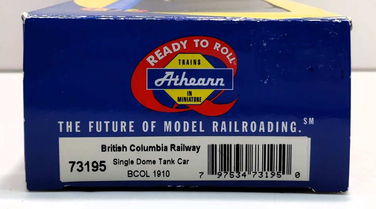Athearn 73195 HO Scale British Columbia Railway Single Dome Tank Car #1910